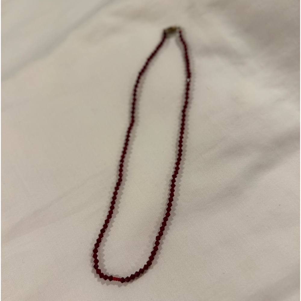 Elegant Red Beaded Necklace
